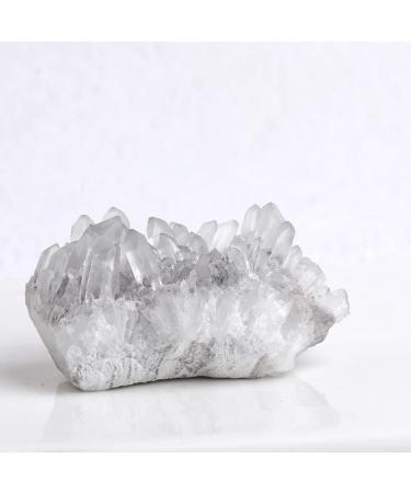 Natural Crystal Rough 1PC Natural Raw Quartz Cluster Clear Raw Crystals Stones Crystal Point Specimen Home Decor Obelisk Quartz Gift Quartz Cluster 260-350g (Color : Quartz Cluster Size : 80-110g) 80-110g Quartz Cluster