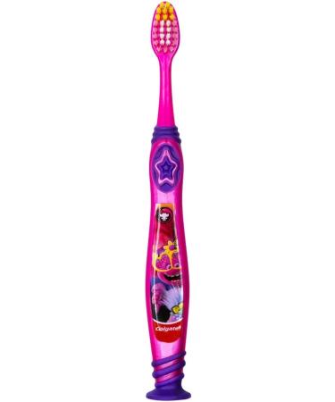 Colgate Kids Trolls Toothbrush - Pack of 4, Extra Soft Bristles, Ages 5+, Suction Cup, Assorted Colors - Buy Online on GoSupps.com