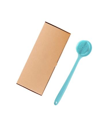 Silicone Shower Brush - Long Handle Back Scrubber for Exfoliating - Blue - Buy Online on GoSupps.com