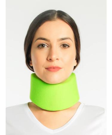 Morsa UK Neck Brace - Foam Cervical Collar - Soft Neck Support Relieves Pain & Pressure in Spine - Disc Hernia Osteoarthritis Brace Medical Grade - Can Be Used During Sleep (Neon Green L) L Neon Green