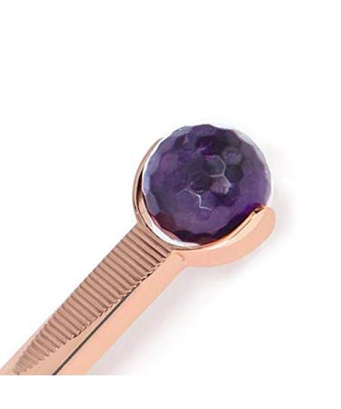 Haute Custom Beauty Amethyst & Ros gold Facial Massage Device | Anti-Aging Beauty Tool for Face & Neck | Boost Blood Flow & Skin Elasticity - Buy Online on GoSupps.com