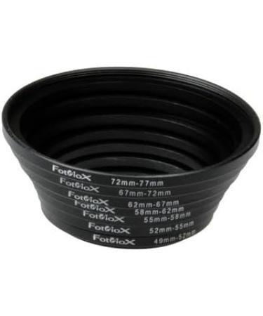 Fotodiox 7 Step Up Ring Filter Adapter Set - Anodized Aluminum - 49-77mm Sizes Included - Buy Online on GoSupps.com