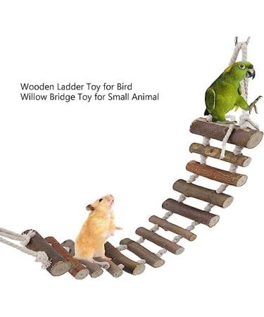 Zerodis Wooden Ladder for Birds | Parrot Climbing Bridge & Pet Toys | Durable Hammock & Toy for Birds - Buy Online on GoSupps.com
