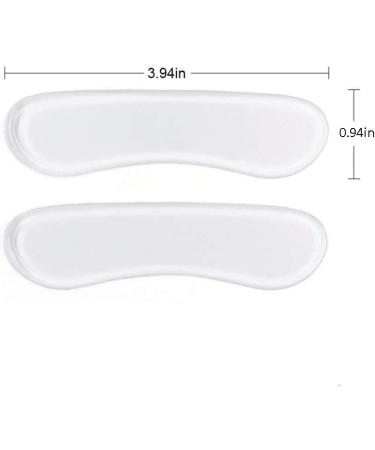12 Pairs Clear Silicone Heel Grips Liner Inserts - Shoe Cushion Pads for Loose Shoes - Men and Women - Improved Fit and Comfort - Buy Online on GoSupps.com