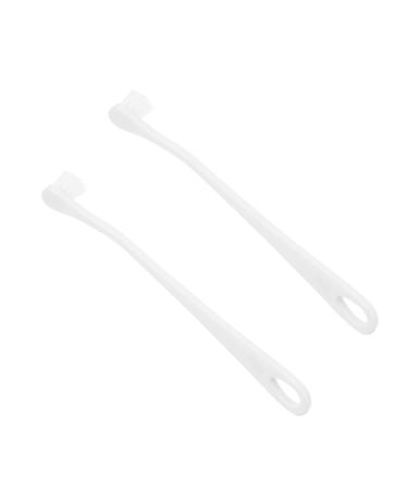 Angoily 2pcs Supplies Tools Cleaners Tooth Pets Teeth Manual Cat Portable Puppy Home Dog Care Soft-bristle 1 count (Pack of 1) White