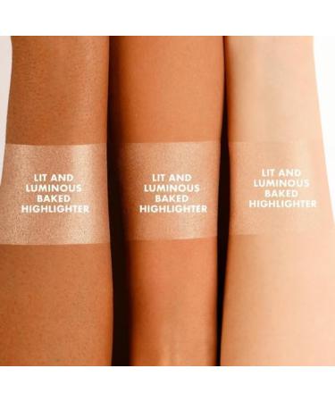 ICONIC LONDON Lit and Luminous Baked Highlighter - Vegan Cruelty-Free Powder for Radiant Glow | 0.56 oz - Buy Online on GoSupps.com