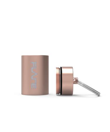 Flare Audio Large Capsule - Lightweight Aluminium with a Keychain for Ear Plugs - Earphones and Hearing Devices - Water-Proof Protection - Travel Accessories - Rose Gold