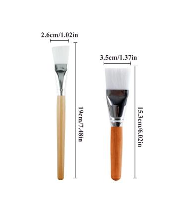 Sioppki Face Mask Brush Set - 2 Natural Wood Applicators for Professional Face Masks Eye Masks & DIY Cosmetics - Buy Online on GoSupps.com