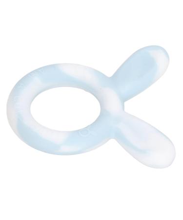 Baby Teething Toys Silicone Teethers Ring Shape Bunny Ear Bracelets for 3 Months Infant (White Blue) - Buy Online on GoSupps.com