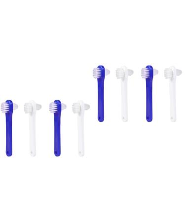 GLEAVI Cleaning 8 Pcs Denture Brush Denture Cleaning Brush Toothbrush Double Head Stove Pot Stand