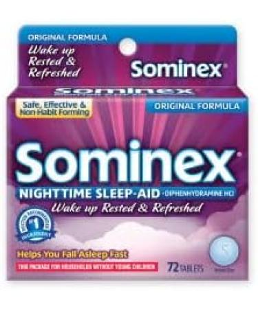 Sominex Nighttime Sleep Aid - Maximum Strength 72 Tablets (Pack of 3) | Fast International Shipping - Buy Online on GoSupps.com