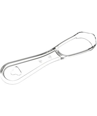 Buy Reusable Double-Sided Tongue Scraper for Adults - Plastic Hygiene Cleaning Brush with Non-Slip Handle | Fresh Breath Tool - Light Green - Buy Online on GoSupps.com