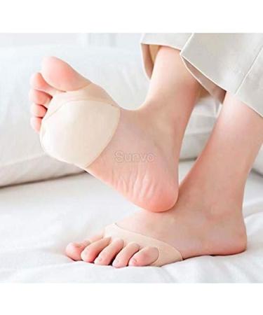 Moonlight Star Five Toes Forefoot Pads - Beige | High Heel Half Insoles for Women | Callus & Corn Relief | Shock Absorbing Toe Pad Inserts - Buy Online on GoSupps.com