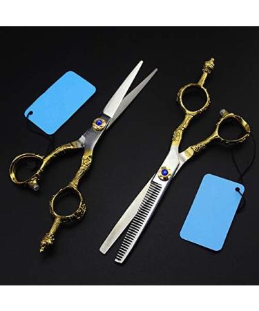 Hair Cutting Scissors 6 inch Professional Japan 440c Crown Hair Scissors Set Haircut Scissor thinning Barber makas Cutting Shears Hairdresser Scissors - Buy Online on GoSupps.com