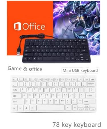 White Wired Mini Keyboard for Mac & PC | Compact USB Keyboard for iMac MacBook Pro/Air Windows Laptops - Riuty - Buy Online on GoSupps.com