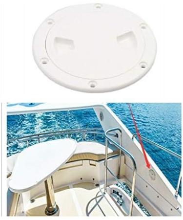 Hoffen 6 White Round Non-Slip Deck Plate Inspection Hatch - Detachable Cover - Buy Online on GoSupps.com