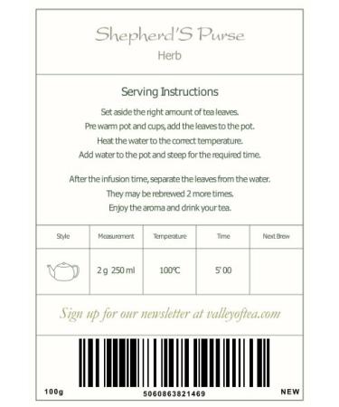Shepherd's Purse Organic Tea - 100g Capsella Bursa Pastoris Herbal Tea for Natural Wellness - Buy Online on GoSupps.com