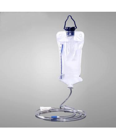 Enema Bag Kit - Reusable Colon Coffee Enema Cleansing Kit with 10 Replacement Silicone Hoses - 1200ML Home Douche Cleaner - Buy Online on GoSupps.com