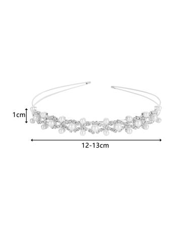 Csirnto 2-Piece Bridal Hair Accessories - Faux Pearls & Rhinestone Wedding Hair Band for Brides - Buy Online on GoSupps.com