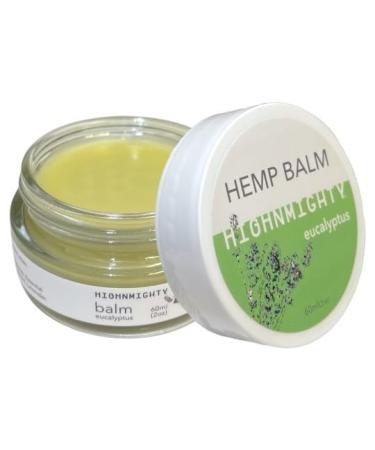 HIGHNMIGHTY Maximum Strength Hemp Balm Salve | Relaxing Natural Fast-Acting Topical Cream for Muscle Joint Back Knee Shoulder Neck Elbow Hand Foot Relief 60ml (2oz) (Eucalyptus)