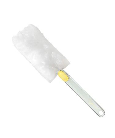 FCSHFC Home Multifunction Dusters for Cleaning with 5 Replace The Head Reusable Feather Duster for Cobweb Office Blinds Air Condition Furniture(White)