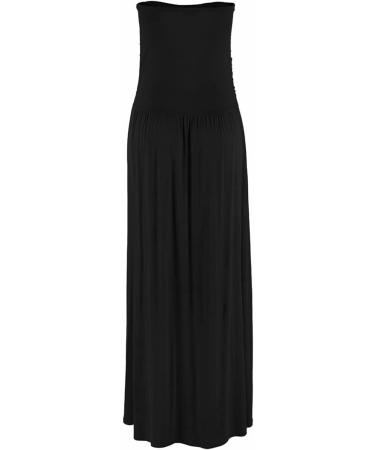 Women s Black Bandeau Maxi Dress - Elegant Monochrome Floor-Length Party Dress with Belt & Bag - Summer Leisure Dress XL - Buy Online on GoSupps.com