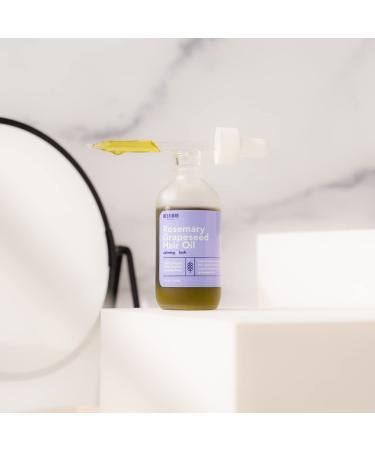 Organic Rosemary Grapeseed Oil 2oz | 100% Natural Hair Growth Vitamins & Essential Oils Cruelty-Free - Buy Online on GoSupps.com