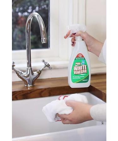 Pkge 500ml Pure White Vinegar Spray & Bicarbonate of Soda 500g Combo- Includes Sponge | Tackle Tough Stains Eliminate Odors | Remove Stains Grease Bacteria (Pack of 1) - Buy Online on GoSupps.com