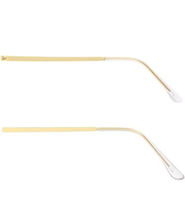 Combined brilliant parts 1 pair of glasses accessories glass replacement bar made of metal replacement of the glasses hinge glasses ear handle glasses repair legs ironing tips of individual sunglasses golden 13.80x0.40cm