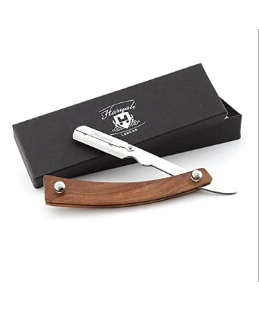 Wooden Razor Professional Safety Razor Straight Razor Shaving Razor Mustache and Beard with Leather Travel Case