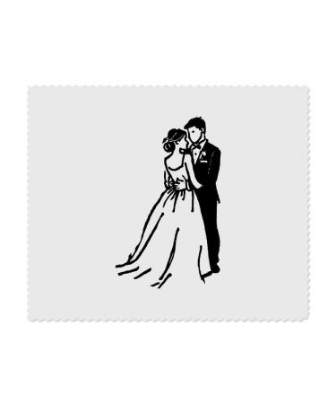 2 x Microfiber cleaning cloths for glasses lenses "Wedding Couple" (LC00026553)