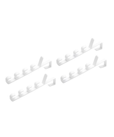 ULTECHNOVO 4 pcs Hooks Coat Hanging Multifunctional Plastic Over Rack Towel White Holders The Hat Portable 2pcsx2pcs Whitex2pcs