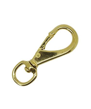Scuba Choice 4.4" Brass Swivel Eye Snap Hook Clip #3, 13.3mm Opening