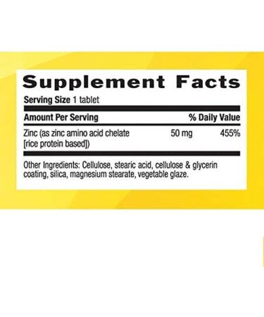 Country Life Chelated Zinc 50 mg - 100 Tablets | Immune Support & Health Benefits - Buy Online on GoSupps.com