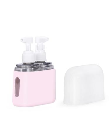 Travel bottles for Toiletries, TSA Approved Travel Containers, Refillable, Portable, Spray Bottles and Pump Bottles with Labels for Creams, Perfumes and Shampoos (Pink)