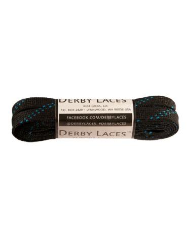 Derby Laces Black 72 Inch Waxed Skate Lace for Roller Derby, Hockey and Ice Skates, and Boots