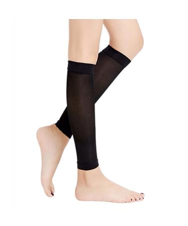 Regular graduated compression Sleeves for women men firm support footless compression socks for varicose advers shin splints edema recovery diabetic flights 1.Hautton M (2nd degrees Skin M) (1 1st degrees Black L
