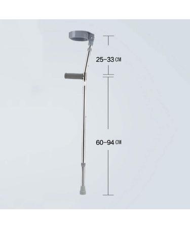 Lightweight Portable Gray Forearm Crutch with Comfortable Wavy Grip Comfortable Walking Aids Adjustable Heights in Leg and Armrest Single Selfless dedication - Buy Online on GoSupps.com