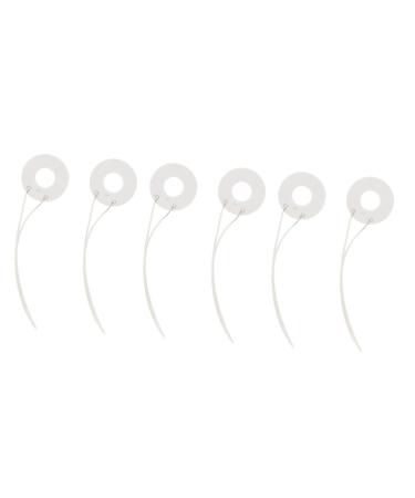 FOMIYES 6 Pcs Ring Component Hairdressing Tool Accessories Plastic White Mechanical 9.5X2.5CMx3pcs Whitex3pcs