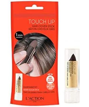 L'Action Paris Touch Up Hair Cover Stick Covers Grey Hair and Discoloured Roots Water Resistant Long-Lasting Formula for Natural Look Cleanse to Remove Black 4g - Buy Online on GoSupps.com