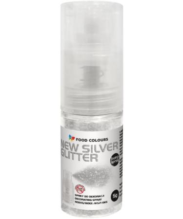 Essential Silver Glitter Spray - 5G Food Coloring for Cakes Creams & Drinks | Metallic Effect Glitter Dye - Buy Online on GoSupps.com