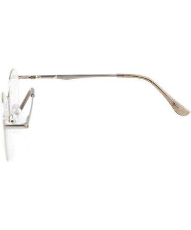 Eyekepper Retro Round Reading Glasses - Spring Hinge Silver 1.0 Diopter | Quality Eyewear for International Shipping - Buy Online on GoSupps.com