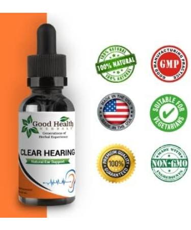 Good Health Herbals Clear Hearing Herbal Extract - Natural Support for Irritated Ears, Ringing in Ears, and Ear Congestion - 2 Ounce - Buy Online on GoSupps.com