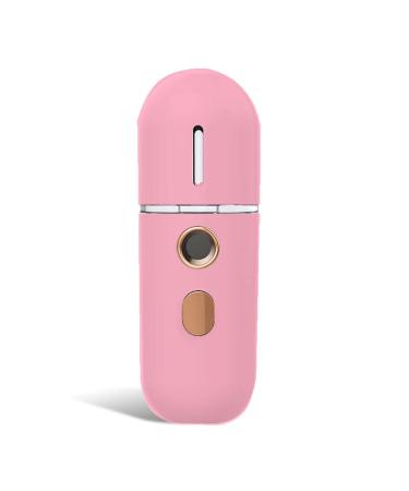 dijiusidy Mist USB Rechargeable Humidifier Handheld Facial Nebulizer Moisturizing Beauty Sprayer Professional Personal Care Supplies Pink