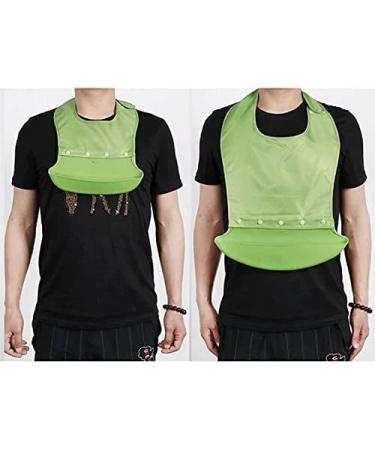 Adult bib with Optional Debris Catcher Washable Reusable Waterproof Clothing Protective Cover Diet bib A L - Buy Online on GoSupps.com