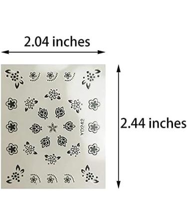 90 Black & White Flower 3D Mini Decal Stickers - Ideal for DIY Projects | Women and Girls - Buy Online on GoSupps.com