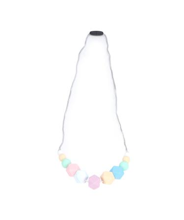 Teething Necklace  Nursing Silicone Chew Necklace Teether Chewable Teethers for Sensory Baby Mom to Wear Baby & Toddler Toys (Type 1)