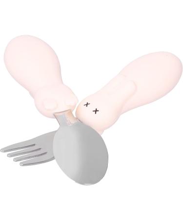 Baby Fork Spoon Fine Workmanship Safe Cute Shape High Temperature Resistant Exquisite Beautiful Toddler Feeding Utensils for Feeding(Off-White) - Buy Online on GoSupps.com
