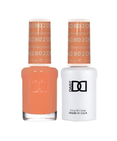 DND Duo 802 Honeymoon - Gel & Matching Lacquer Polish Set  (DNDDIASY-802H)  0.5 Ounce