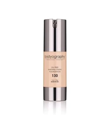 BODYOGRAPHY - NATURAL FINISH Foundation (Light 130): Oil-Free Anti-Aging Salon Natural Finish w/ Vitamin E  C  Antioxidants | Vegan  Gluten-Free  Paraben-Free Light/Med Neutral Undertone